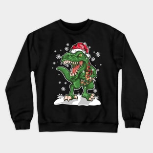 Dinosaur Christmas T Rex Lover Santa Claus Crewneck Sweatshirt